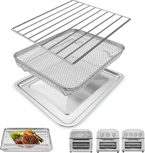 Miniatura 10 de Accesorios de horno tostador para freidora de aire Cuisinart TOA-28 AFR-25 Tostadora de horno de convección de freidora de aire, bandeja de horno