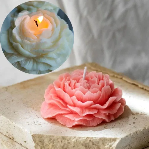 Miniatura 4 de 2 moldes de silicona para jabón de flor de peonía, moldes de vela de resina 3D, moldes de silicona para fondant de flores, para decoración de 2