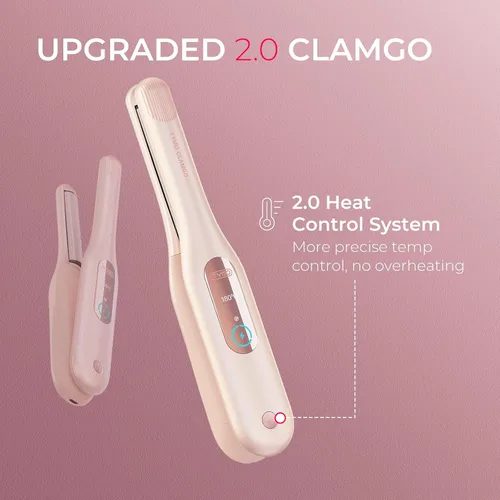 Miniatura 8 de TYMO Plancha plana mini inalámbrica para cabello corto, rizador portátil de 0.65 pulgadas para viajes, alisador y rizador de pelo 2 en 1, plancha