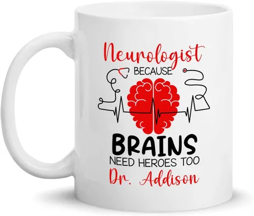 Miniatura 11 de Brains Neuro Floral Taza, Taza De Café De Neurociencia, Taza De Cerebro Floral Personalizada Para Neurólogo, Regalo De Neurocirujano, Taza De