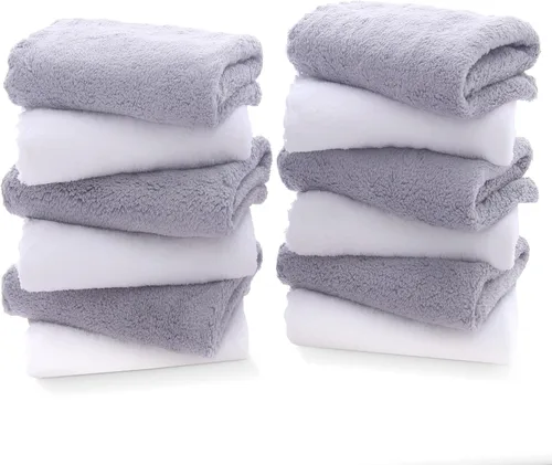 Miniatura 17 de TENSTARS Toallas de baño de seda con dobladillo para baño en liquidación - 27 x 55 pulgadas, ligeras, finas y de secado rápido, toalla absorbente