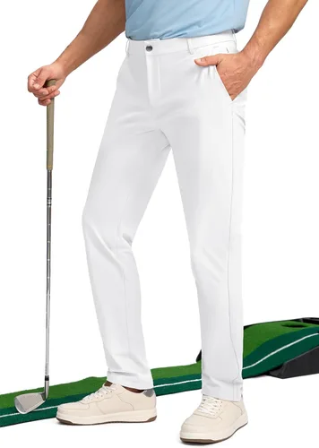 Miniatura 3 de Obla Pantalones de golf para hombre, 303234 pulgadas, ajustados, elásticos, ligeros, con 5 bolsillos, pantalones casuales de trabajo para hombre