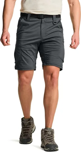 Miniatura 2 de CQR Pantalones cargo convertibles para hombre, resistentes al agua, con cremallera, ligeros, elásticos, UPF 50+, pantalones de trabajo al aire libre