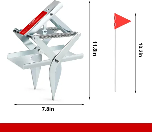 Miniatura 2 de ALLRoad Trampa para topos que mata fácil de instalar, eliminador de tijeras, trampa para topos para césped, reutilizable, acero galvanizado, mata