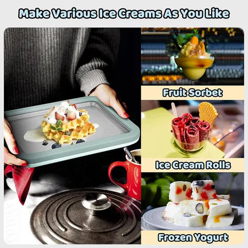 Miniatura 3 de JoyMech Máquina de Helado Enrollado, Máquina de Helado Enrollado, Sartén Sweet Spot, Placa Fría Instantánea, Ideal para Hacer Helado Enrollado