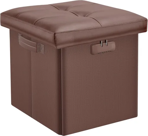 Miniatura 27 de DocSafe Banco otomano de almacenamiento con cerradura, banco plegable ignífugo de 30 pulgadas, reposapiés taburete, baúl de almacenamiento seguro