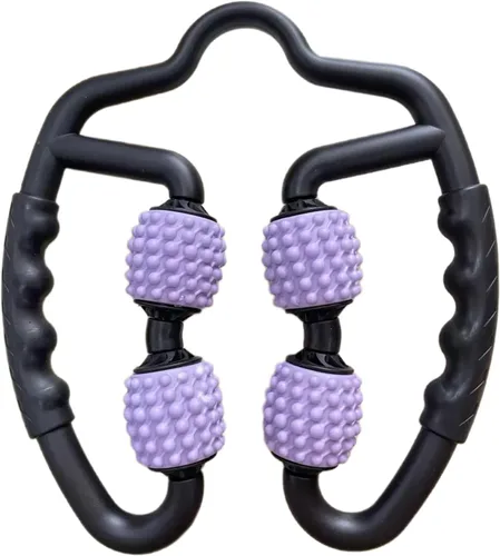 Miniatura 7 de Masajeador muscular de rodillo de espuma de 4 ruedas para piernas, cuello, mano, brazo, punto de activación, masajeador de relajación muscular