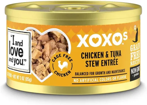 Miniatura 10 de I and Love and You XOXOs - Alimento húmedo para gatos, pescado blanco + paté de atún, sin granos, sin relleno, paquete de 24 latas de 3 onzas