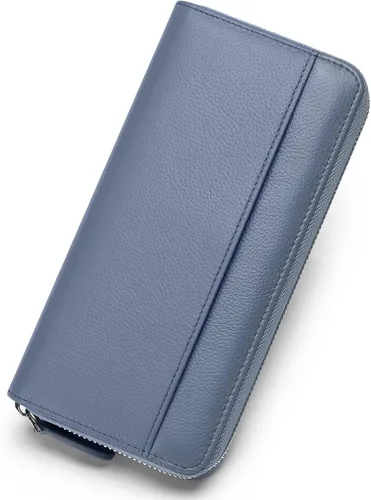 Miniatura 15 de RFID Blocking Womens Zipper Wallet Leather Large Capacity Billfold Clutch Zip Around Wallets for Women