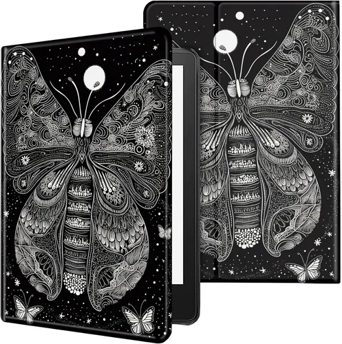 Miniatura 50 de Funda para tablet Kindle Fire 7 2019/2017 lanzamiento 9ª/7ª generación 7 pulgadas, ligera, protectora de piel sintética, cubierta inteligente