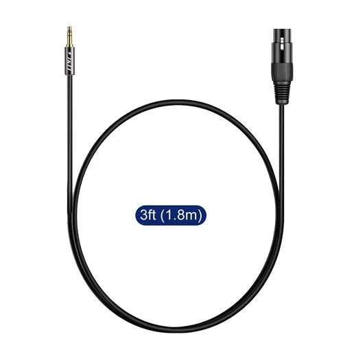 Miniatura 6 de J&D Cable de micrófono XLR a 0.138 in, carcasa de PVC XLR hembra a 0.138 in 1/8 pulgadas TRS macho equilibrado Cable XLR a TRS Adaptador de 1/8