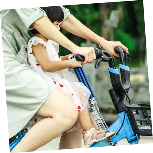 Miniatura 2 de POPETPOP 1 asiento de bicicleta para niño y niña, asiento de seguridad montado en la parte delantera para niños y niñas, adecuado para paseos