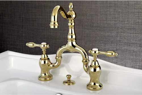 Miniatura 4 de Kingston Brass KS7972TAL Tudor Bridge - Grifo de baño, latón pulido, 10.75 x 8 x 2.13 pulgadas