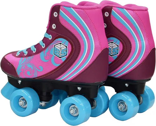Miniatura 4 de Epic Cotton Candy - Patines cuádruples con 2 cordones (rosa y azul)