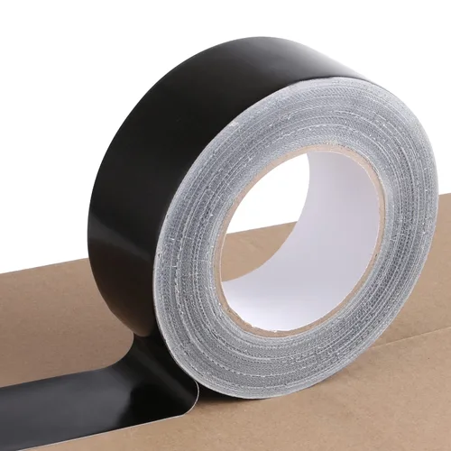 Lichamp Cintas adhesivas negras resistentes, 17 mil, impermeables, sin residuos, cinta adhesiva transparente para embalaje, sellado, reparación,