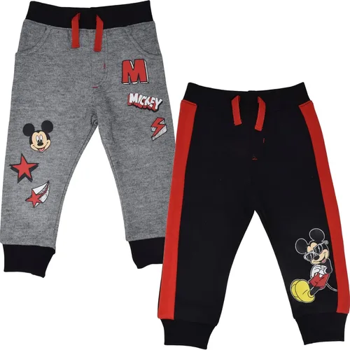 Disney Mickey Mouse Cars Lion King Toy Story, paquete de 2 pantalones de bebé a niño grande (12 meses - 10-12)