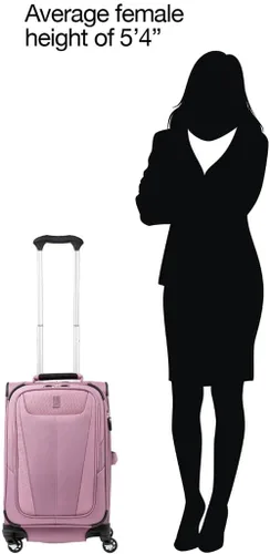 Miniatura 154 de Travelpro Maxlite 5 - Juego de 2 piezas de equipaje de mano de tela, expandibles con 4 ruedas giratorias, bolso blando para debajo del asiento, Negro
