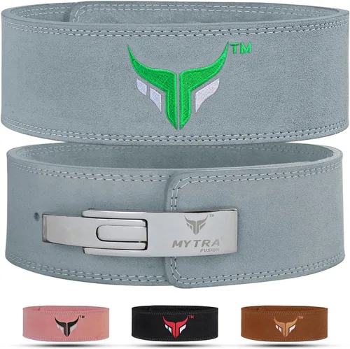 Miniatura 9 de Mytra Fusion Cinturón de levantamiento de pesas para hombres y mujeres, cinturón de gimnasio de 0.394 in de grosor y 4 pulgadas de ancho, cinturón