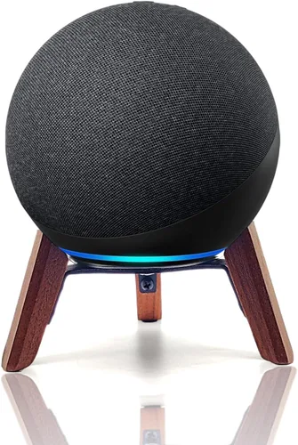 Miniatura 8 de Soporte de madera real para Echo Studio (nuevo modelo) 2025, Echo (4ª generación), altavoz casero, soporte de trípode de escritorio protege Alexa