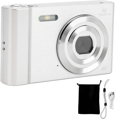 Miniatura 10 de Cámaras digitales 4K, 1080P 48MP Vlogging cámara de video con zoom de 16X, bolsillo de pantalla de 2.7 pulgadas, cámara compacta de disparo de punto