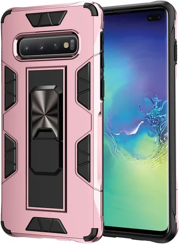Miniatura 11 de Dionsibei Funda para Samsung Galaxy S10 Plus de grado militar con función atril incorporada, funda protectora resistente a prueba de golpes