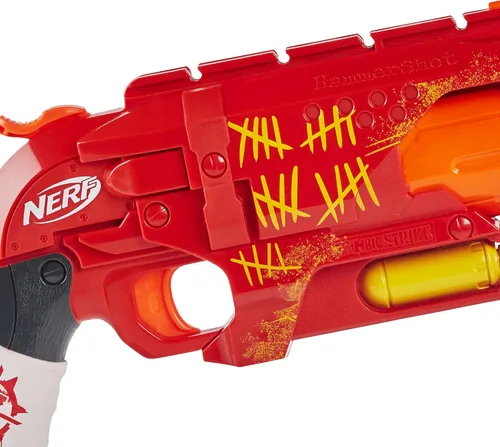 Miniatura 4 de NERF Zombie Strike Hammershot Blaster, rojo (exclusivo de Amazon)