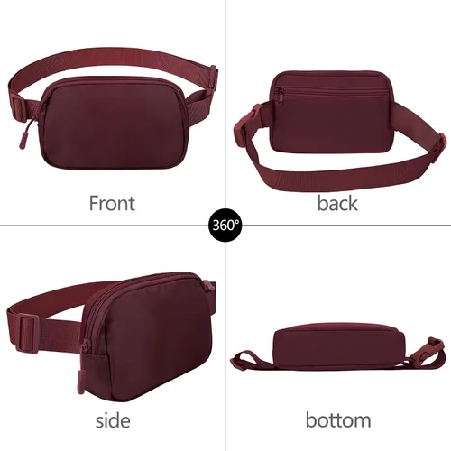 Miniatura 196 de Riñonera cruzada para mujeres y hombres, bolsa para cinturón para senderismo con correa ajustable, riñonera para correr, entrenamiento, deportes