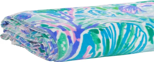 Miniatura 3 de Lilly Pulitzer Toalla grande para piscina/playa de tamaño extra, 40 x 70, toalla grande de felpa para adultos, Soleil It On Me