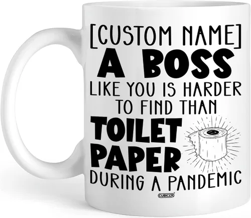 Miniatura 23 de CUBICER Taza de café de cerámica negra personalizada, tazas divertidas con refranes, regalos de Navidad para mujeres, gerentes, hombres y adultos