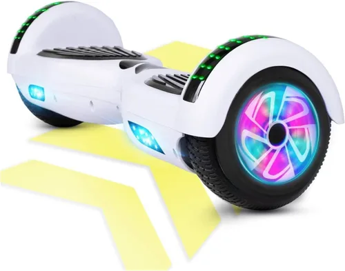 FLYING-ANT Patinete autoequilibrante de 16.51 cm con altavoz y luces LED rojas