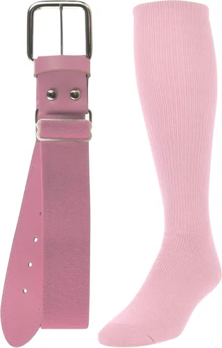 Miniatura 6 de TCK Combo de calcetines y cinturón de béisbol o sóftbol, tallas para jóvenes y adultos para niños y niñas, hombres y mujeres Escarlata