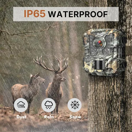 Miniatura 7 de WOSODA Paquete de 4 Mini Cámaras de Rastreo 24MP 1080P HD, Cámara de Caza con Tarjeta SD, Cámara Pequeña para Ciervos Resistente al Agua con Visión