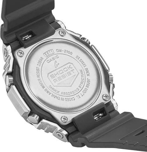 Miniatura 4 de Casio G-Shock GM2100-1A - Reloj octogonal de resina negra cubierta de metal Negro
