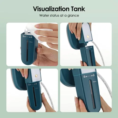 Miniatura 8 de Vaporizador de ropa de vapor de mano portátil para viajes en casa para planchar ropa planchado húmedo seco caliente máquina de planchar plegado mini