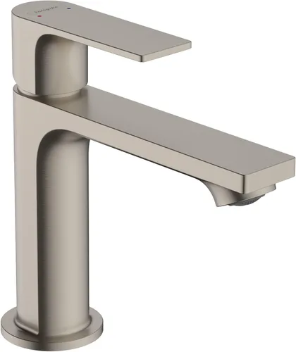 hansgrohe Rebris E 72557821 - Grifo de baño con 1 agujero, mango único, grifo de lavabo para tocador con montaje de drenaje emergente, 1.2 GPM,