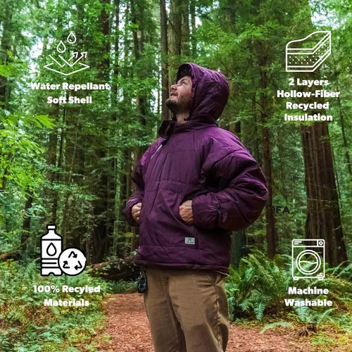 Miniatura 4 de Selk'bag SWYTCH - Saco de dormir y chaqueta original vestible Diseño convertible 2 en 1, resistente al agua, ecológico para acampada, senderismo