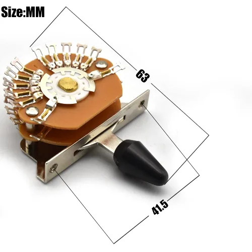 Miniatura 2 de Guitarra de 5 vías 24 teclas Super interruptor de palanca selector de pastilla Super 4-Pole Double Wafer para guitarras Strat/Tele con punta