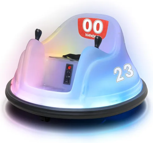 Miniatura 7 de Kidzone 360 Spin Race auto chocador recargable con control remoto, para montar, fácil y divertido, con certificación ASTM Azul