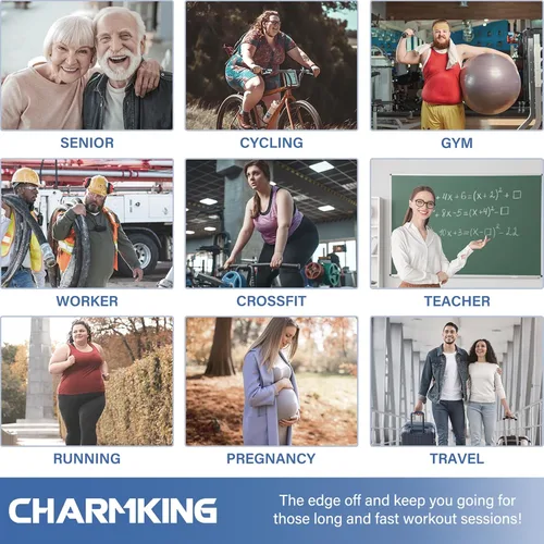 Miniatura 5 de CHARMKING 3 pares de calcetines de compresión de talla grande para mujeres y hombres, pantorrilla extra ancha de 20-30 mmHg, el mejor apoyo