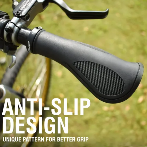 Miniatura 3 de MARQUE Ergo - Empuñaduras para manillar de bicicleta – Agarre antideslizante para mango de bicicleta con diseño ergonómico cómodo para barra plana