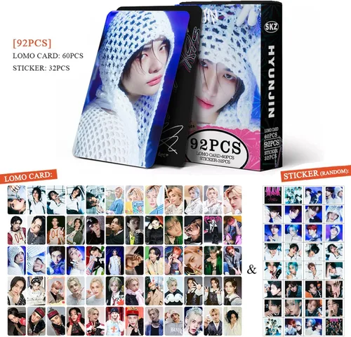 Miniatura 5 de KPOPBP Stray Kids Fotocards 60 PCS SKZ Rock Star Álbum Tarjetas de Fotos con 32 PCS Calcomanías Regalo Kpop Tarjetas Lomo Mercancía para Niños