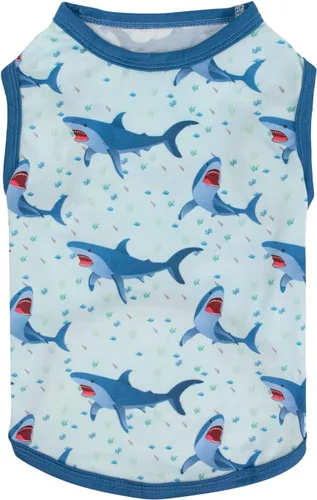 Miniatura 3 de CuteBone Paquete de 2 camisas para perros, ropa suave para mascotas, chaleco de verano transpirable para cachorros pequeños y ropa elástica
