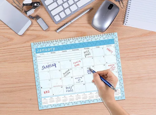 Miniatura 5 de Calendario mensual 2026 de escritorio/pared, rastreador de hábitos, diario, semanal y mensual, diario motivacional de seguimiento de hábitos