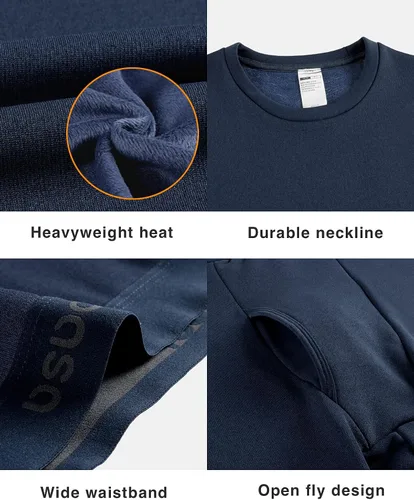 Miniatura 5 de LAPASA Men's Thermal Underwear Set Soft Fleece Lined Long Johns LightMidHeavy Weight Base Layer Top & Bottom M11M24M57