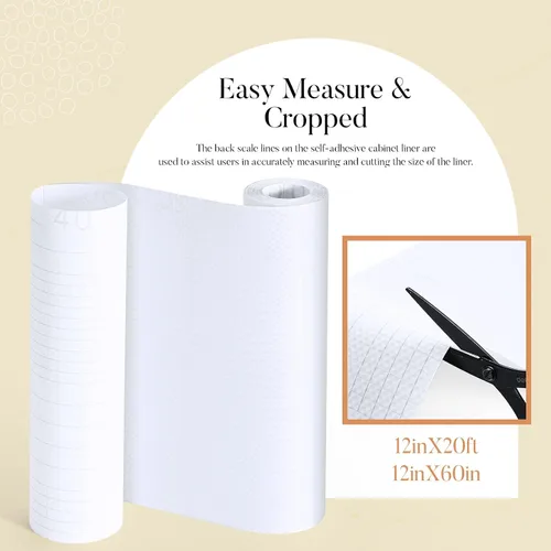 Miniatura 7 de Glotoch - Revestimiento autoadhesivo para estantes de cocina, revestimientos transparentes para estantes de despegar y pegar, papel de contacto