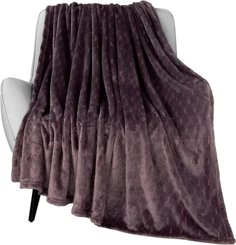 Miniatura 20 de TOONOW - Manta decorativa de vellón, supersuave, afelpada, cómoda y mullida, con patrón geométrico, franela de microfibra, para sillón, cama y sofá