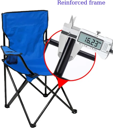 Miniatura 5 de ZONEMEL Silla de camping portátil, diseño de reposabrazos, asiento y respaldo totalmente acolchados, bolsillo lateral, portavasos y bolsa