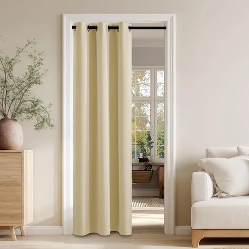 Miniatura 63 de RYB HOME - Cortinas extra largas con bloqueo de luz, persianas opacas insonorizadas para privacidad para cine en casa, oficina, fondo de patio, sala