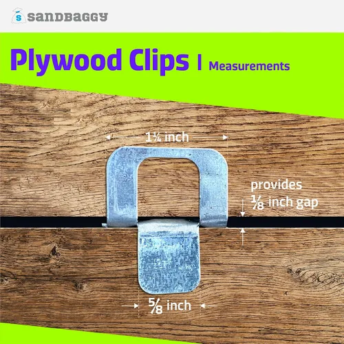 Miniatura 2 de Sandbaggy 500 clips de madera contrachapada H para techos, revestimiento de borde de panel, acero de calibre 20, galvanizado por inmersión
