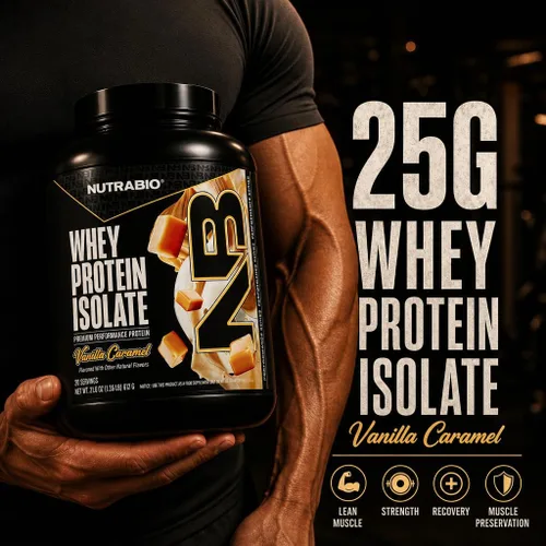 Miniatura 2 de NutraBio Proteína aislada de suero 100% en polvo, 25g de proteína con perfil completo de aminoácidos, sin transgénicos, libre de soja y gluten, baja